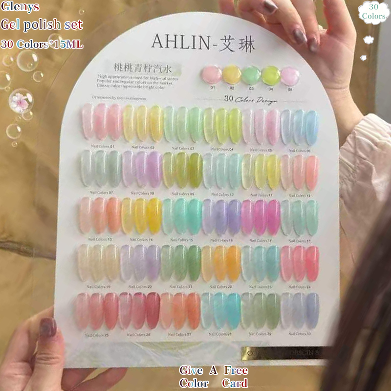 Resin Art Learning - Lem perekat kutek warna-warni Glenys 30
