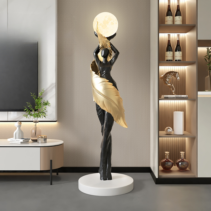 Resin Art In Floor - Dekorasi Rumah Modern Patung Seni Abstrak