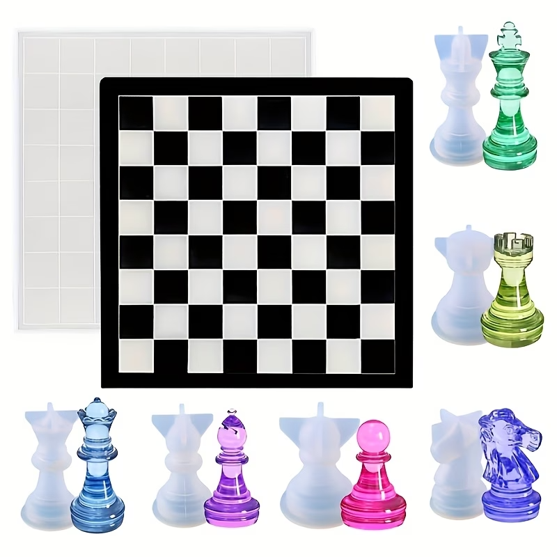 Resin Art Table - Cetakan Silikon Catur Berkualitas Tinggi 2026New