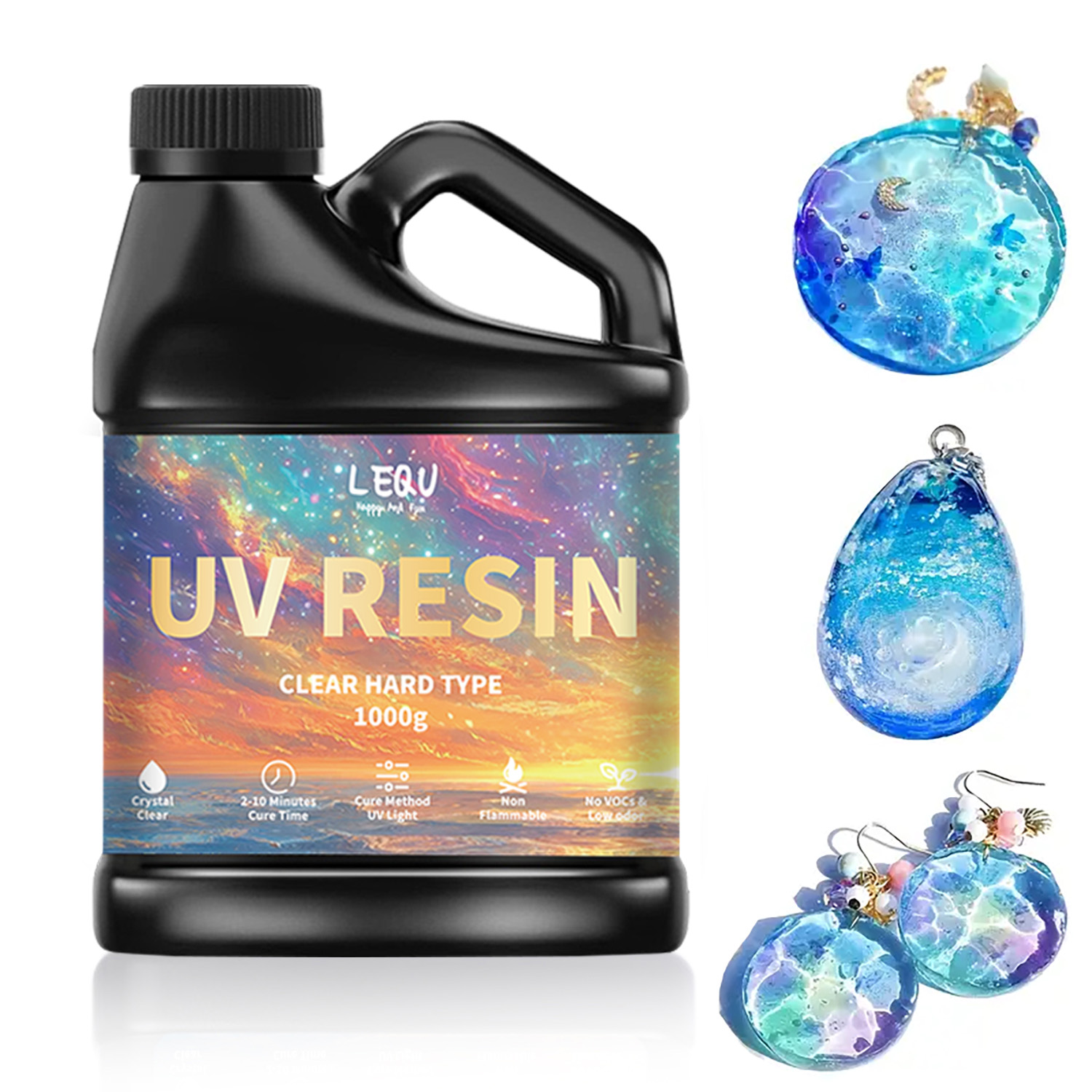 Resin Art Acrylic - 100/200/500/1000G Lem Resin Epoksi UV Kejernihan