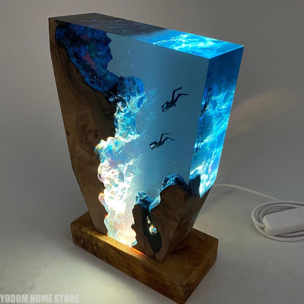 Lampu Meja Resin Organisme Dun - Resin Art Lamp ulasan dan harga