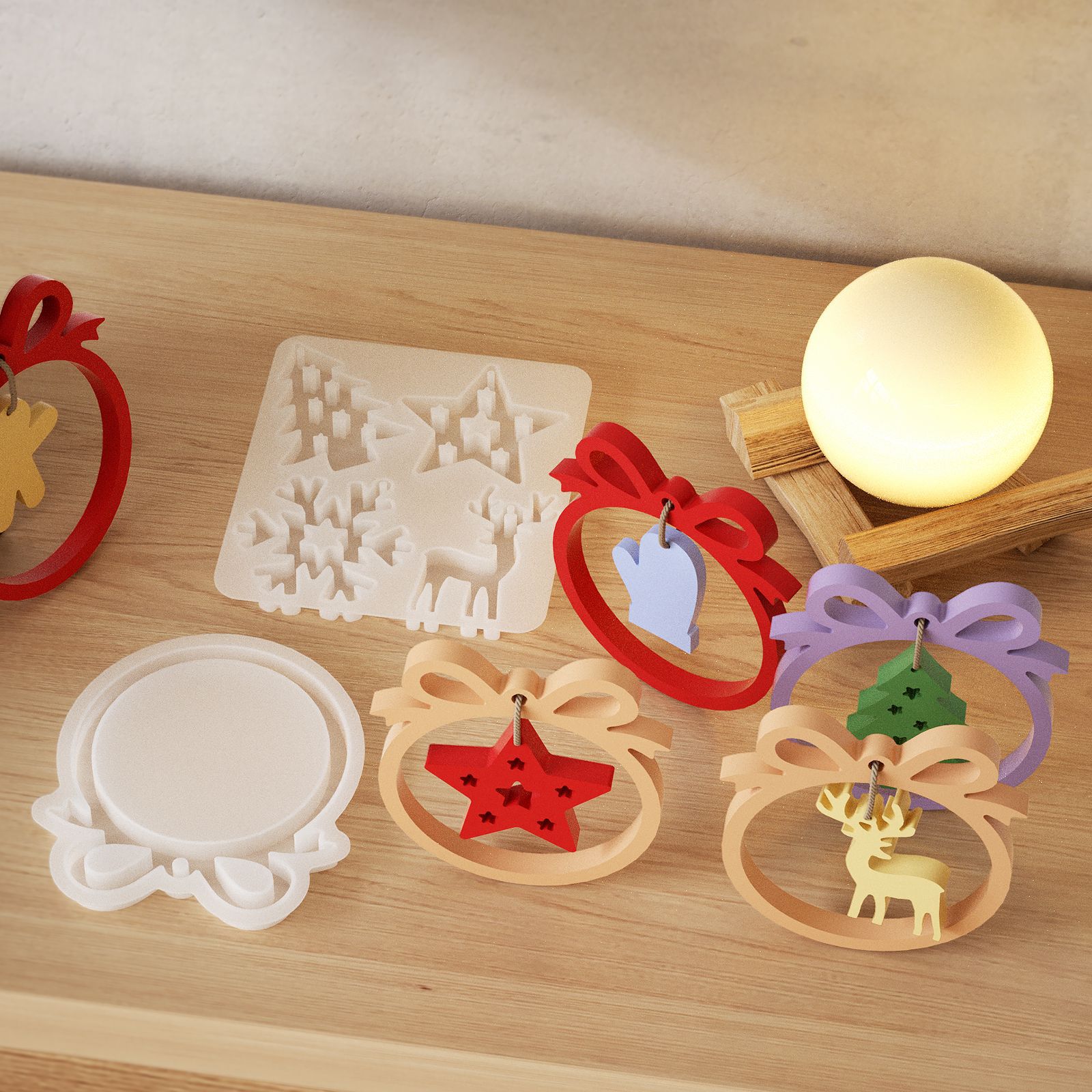 1/3 buah cetakan silikon resin - Resin Art Table ulasan dan harga