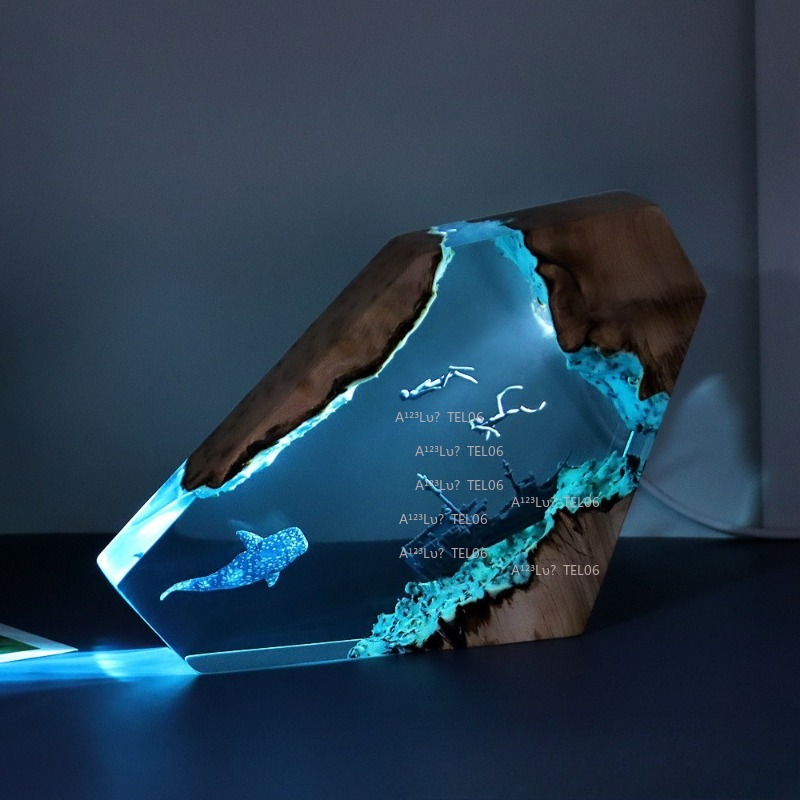 Lampu Malam Resin Kayu Seni La - Resin Art And Wood ulasan dan harga