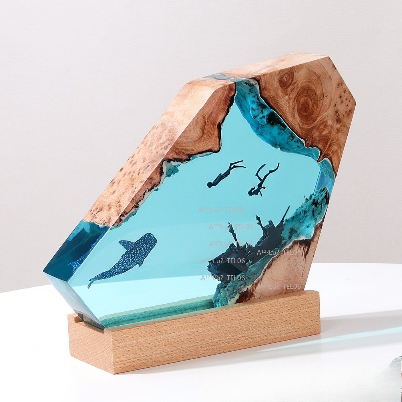 Lampu Malam Resin Kayu Seni La - Resin Art And Wood ulasan dan harga
