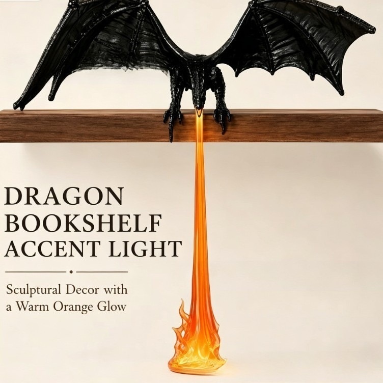Lampu Naga Pernafas Api Cetak  - Resin Art Lamp ulasan dan harga