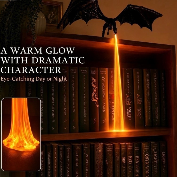Lampu Naga Pernafas Api Cetak  - Resin Art Lamp ulasan dan harga