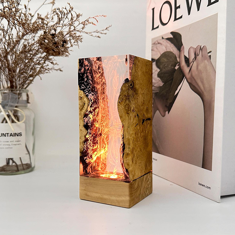 Lampu Meja Resin Tema Organism - Resin Art Table ulasan dan harga