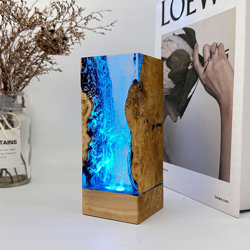 Lampu Meja Resin Tema Organism - Resin Art Table ulasan dan harga