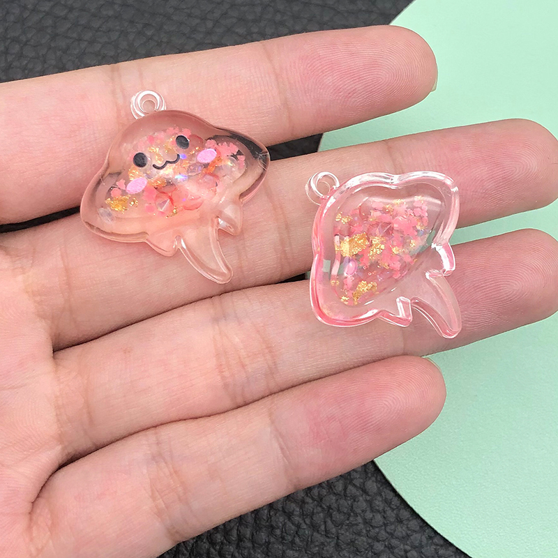10 Buah Liontin Ubur-ubur Resi - Resin Art Acrylic ulasan dan harga