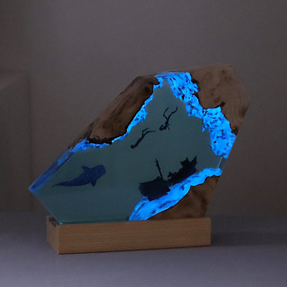 Lampu meja kantor kamar tidur  - Resin Art Lamp ulasan dan harga