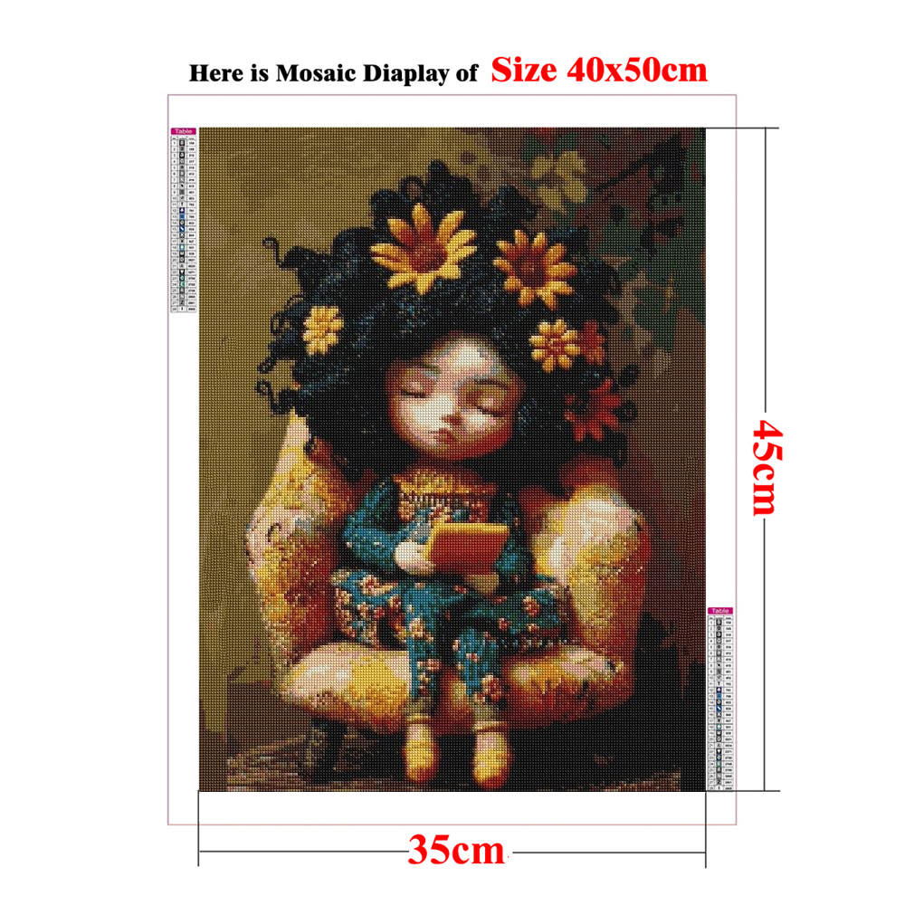 Lukisan Berlian Mosaik Gadis R - Resin Art Learning ulasan dan harga