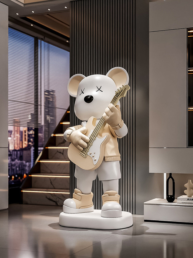Patung Beruang Gitar, Celengan - Resin Art In Floor ulasan dan harga