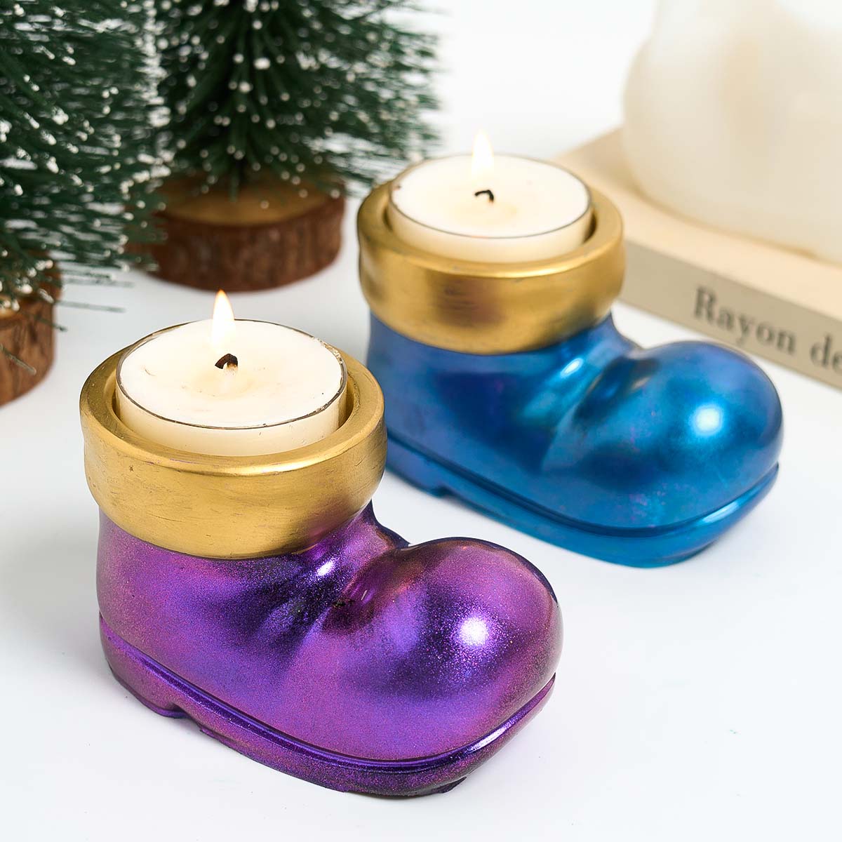 Sepatu Bot Natal Tempat Lilin  - Resin Art Table ulasan dan harga